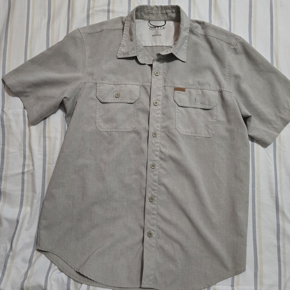 Men's L Gray Short Sleeve Shirt